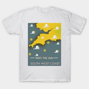 South West Coast England travel poster T-Shirt